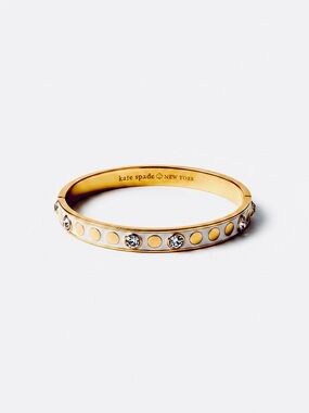 kate spade New York Spot The Spade Enamel & Crystal Bangle Bracelet